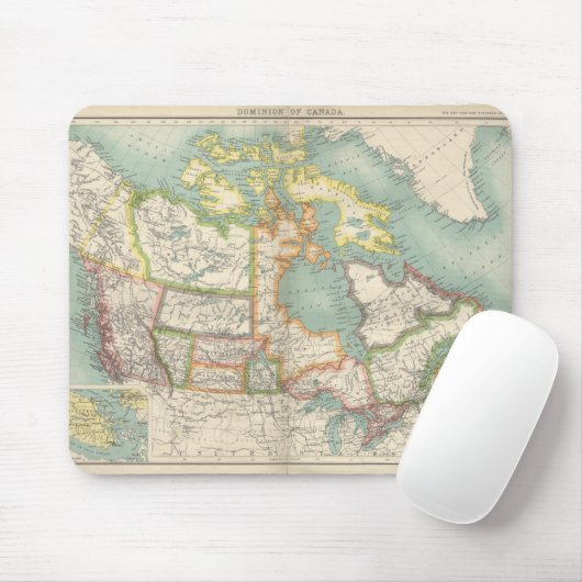 Kaart van Canada (c. 1900) Mousepad Muismat (Met muis)