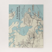 Kaart van Canada - Canada Air Mail Routes Legpuzzel (Verticaal)