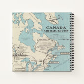 Kaart van Canada - Canada Air Mail Routes Notitieboek (Achterkant)