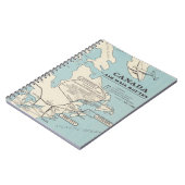 Kaart van Canada - Canada Air Mail Routes Notitieboek (Linkerzijde)