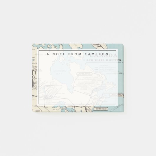 Kaart van Canada - Canada Air Mail Routes Post-it® Notes (Voorkant)