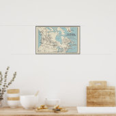 Kaart van Canada - Canada Air Mail Routes Poster (Keuken)