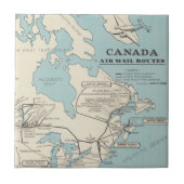 Kaart van Canada - Canada Air Mail Routes Tegeltje (Voorkant)