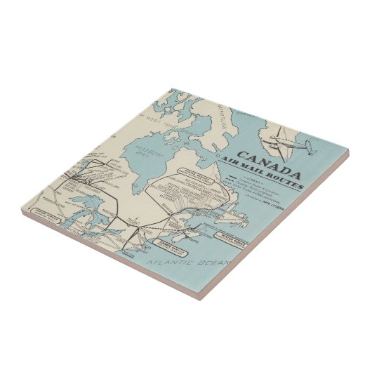 Kaart van Canada - Canada Air Mail Routes Tegeltje (Zijkant)