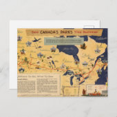 Kaart van Canada - Canadese parken (Voorkant / Achterkant)