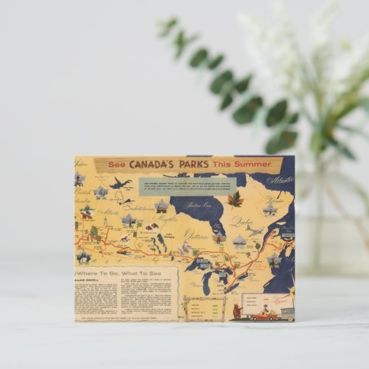 Kaart van Canada - Canadese parken (Staand voorkant)