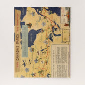 Kaart van Canada - Canadese parken Legpuzzel (Verticaal)