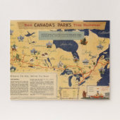Kaart van Canada - Canadese parken Legpuzzel (Horizontaal)