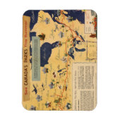 Kaart van Canada - Canadese parken Magneet (Verticaal)