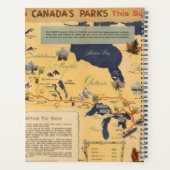 Kaart van Canada - Canadese parken Planner (Achterkant)