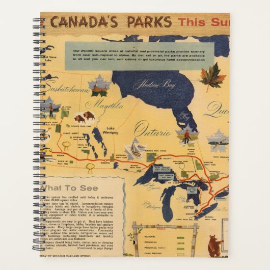 Kaart van Canada - Canadese parken Planner (Voorkant)
