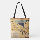 Kaart van Canada - Canadese parken Tote Bag (Achterkant)