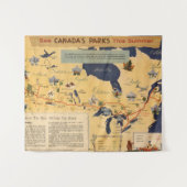 Kaart van Canada - Canadese parken Wandkleed (Voorkant (horizontaal))