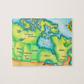 Kaart van Canada Legpuzzel (Horizontaal)