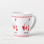 Kaart van Canada met Canadese vlag Latte Mok (Rechterhoek)
