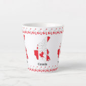 Kaart van Canada met Canadese vlag Latte Mok (Voorkant)