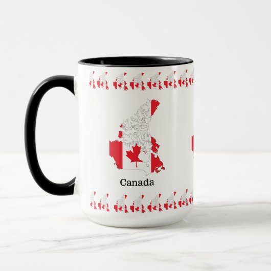 Kaart van Canada met Canadese vlag Mok (Links)