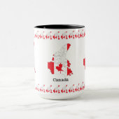 Kaart van Canada met Canadese vlag Mok (Midden)