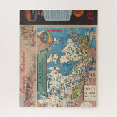 Kaart van Canada - Natuurlijke en industriële hulp Legpuzzel (Verticaal)