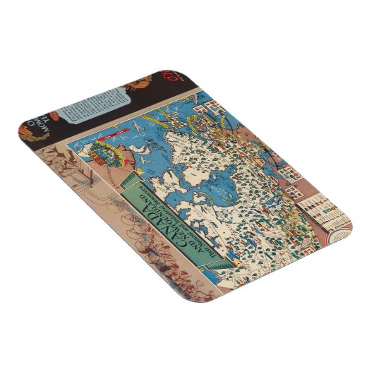 Kaart van Canada - Natuurlijke en industriële hulp Magneet (Rechterzijde)