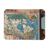 Kaart van Canada - Natuurlijke en industriële hulp Magneet (Horizontaal)