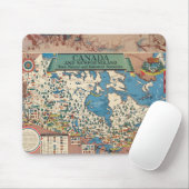 Kaart van Canada - Natuurlijke en industriële hulp Muismat (Met muis)