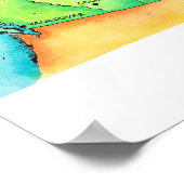 Kaart van Canada Poster (Hoek)