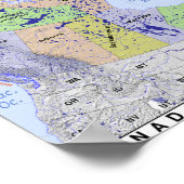 Kaart van Canada Poster (Hoek)