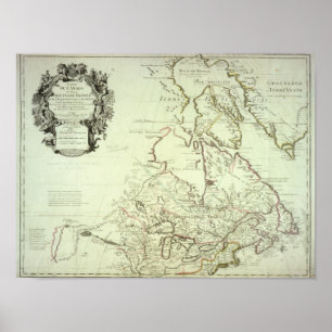 Kaart van Canada Poster