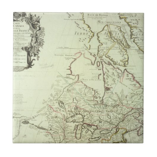 Kaart van Canada Tegeltje (Voorkant)