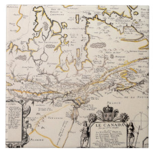 Kaart van Canada Tegeltje