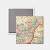 Kaart van Canada ten oosten van de provincies Magneet (Voorkant / Achterkant)