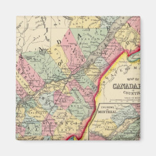 Kaart van Canada ten oosten van de provincies Magneet