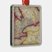Kaart van Canada West in provincies Metalen Ornament (Rechts)