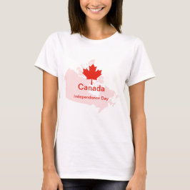 Kaart van Canadian Pride Maple Leaf T-shirt
