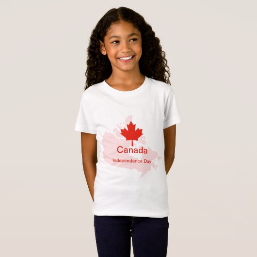 Kaart van Canadian Pride Maple Leaf T-shirt (Voorkant volledig)