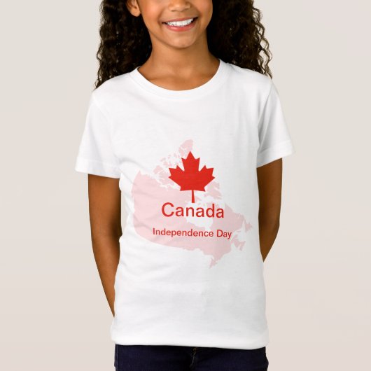 Kaart van Canadian Pride Maple Leaf T-shirt (Voorkant)