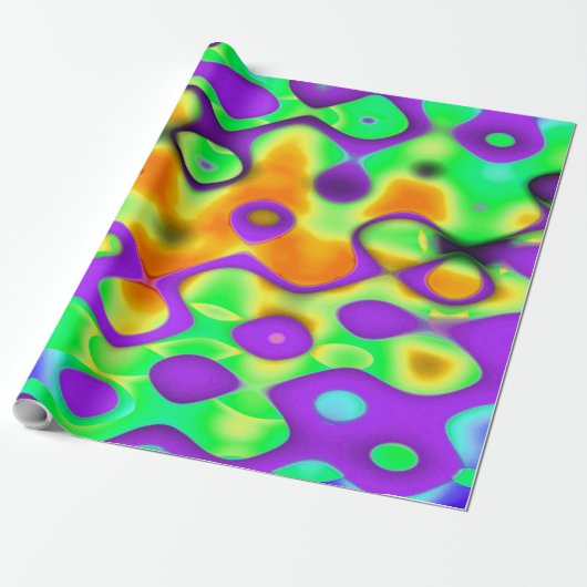 Kaart van Candyland Cadeaupapier (Uitgerold)