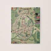 Kaart van Canterbury, van "Civitates Orbis Terraru Legpuzzel (Verticaal)