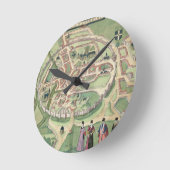 Kaart van Canterbury, van "Civitates Orbis Terraru Ronde Klok (Hoek)
