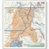 Kaart van Canyonlands National Park Sticker (Voorkant)