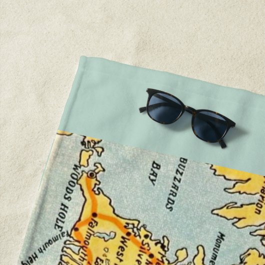  kaart van Cape Cod Blue Strandlaken (In situ)