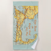  kaart van Cape Cod Blue Strandlaken (Voorkant)