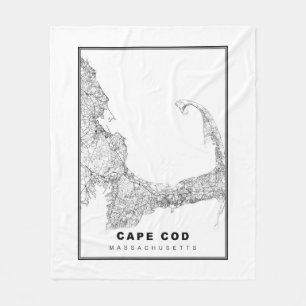 Kaart van Cape Cod Fleece Deken