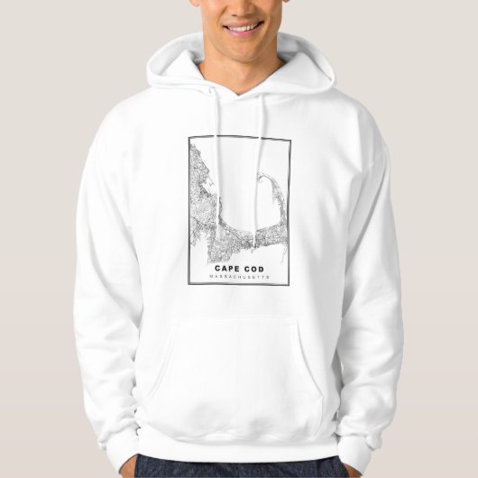 Kaart van Cape Cod Hoodie (Voorkant)
