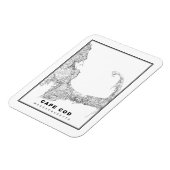 Kaart van Cape Cod Magneet (Linkerzijde)
