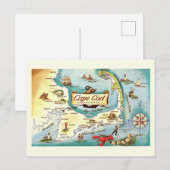 Kaart van Cape Cod Massachusetts (Voorkant / Achterkant)