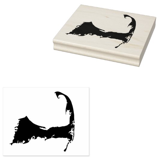 Kaart van Cape Cod Massachusetts Rubberstempel (Gestempeld)