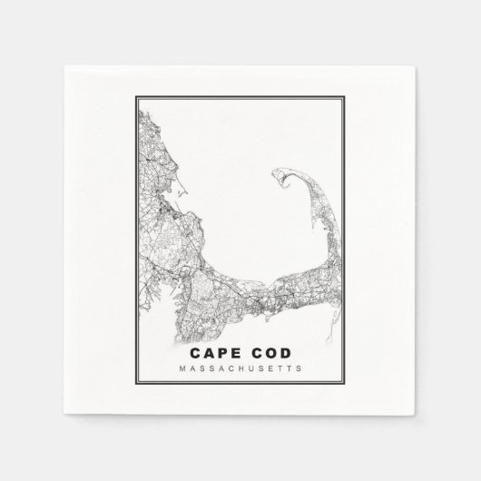 Kaart van Cape Cod Servet (Voorkant)