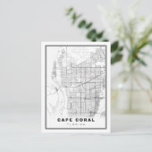 Kaart van Cape Coral (Staand voorkant)